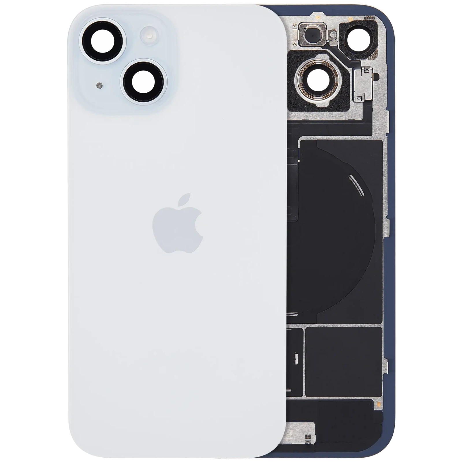 Back Glass with MagSafe Magnet & NFC & Flashlight Flex For iPhone 15 (Genuine OEM) (Blue) - Image 3