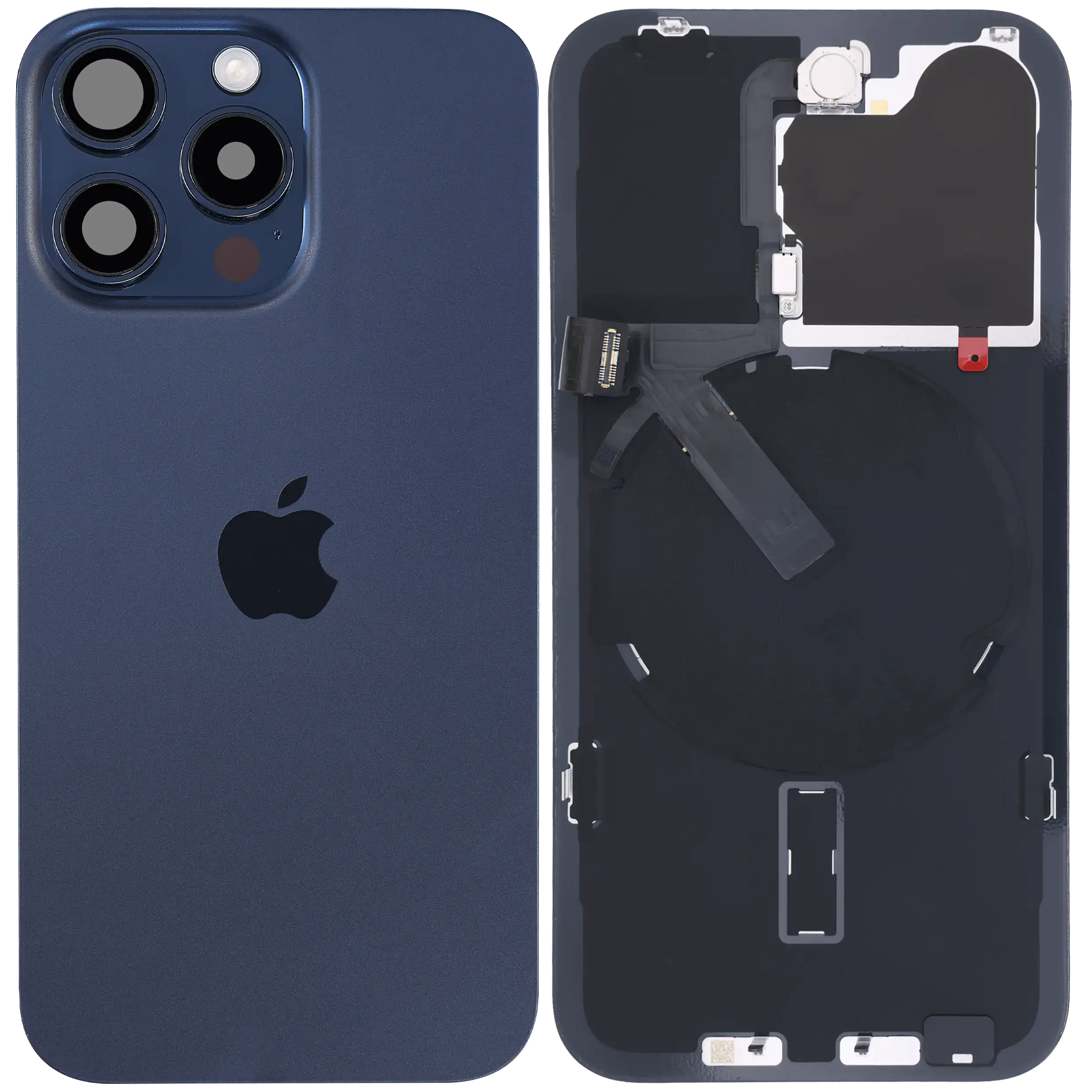 Back Glass with MagSafe Magnet & NFC & Flashlight Flex For iPhone 15 Pro (Genuine OEM) (Blue Titanium) - Image 6