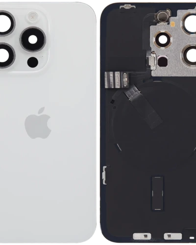 Back Glass with MagSafe Magnet & NFC & Flashlight Flex For iPhone 15 Pro (Genuine OEM) (White Titanium)