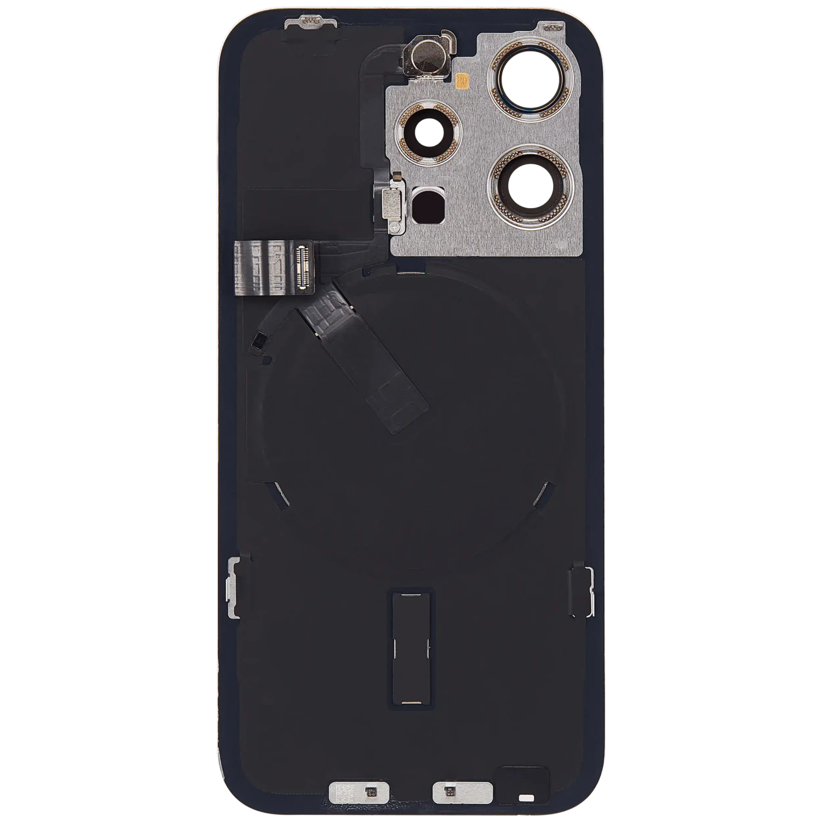 Back Glass with MagSafe Magnet & NFC & Flashlight Flex For iPhone 15 Pro (Genuine OEM) (White Titanium) - Image 2