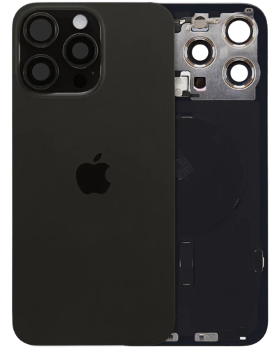 Back Glass with MagSafe Magnet & NFC & Flashlight Flex For iPhone 15 Pro Max (Genuine OEM) (UK / EU Version) (Black Titanium)