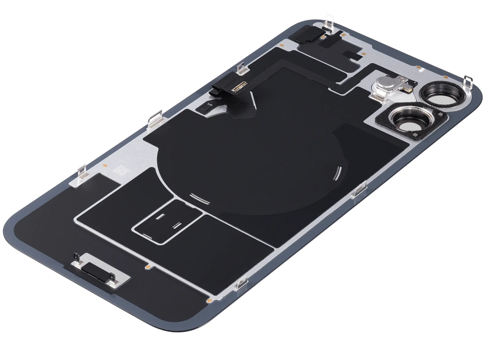 Back Glass with MagSafe Magnet & NFC & Flashlight Flex For iPhone 16 (Genuine OEM) (UK / EU Version) (Black) - Image 3