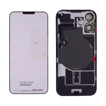 Back Glass with MagSafe Magnet & NFC & Flashlight Flex For iPhone 16 (Genuine OEM) (UK / EU Version) (White)