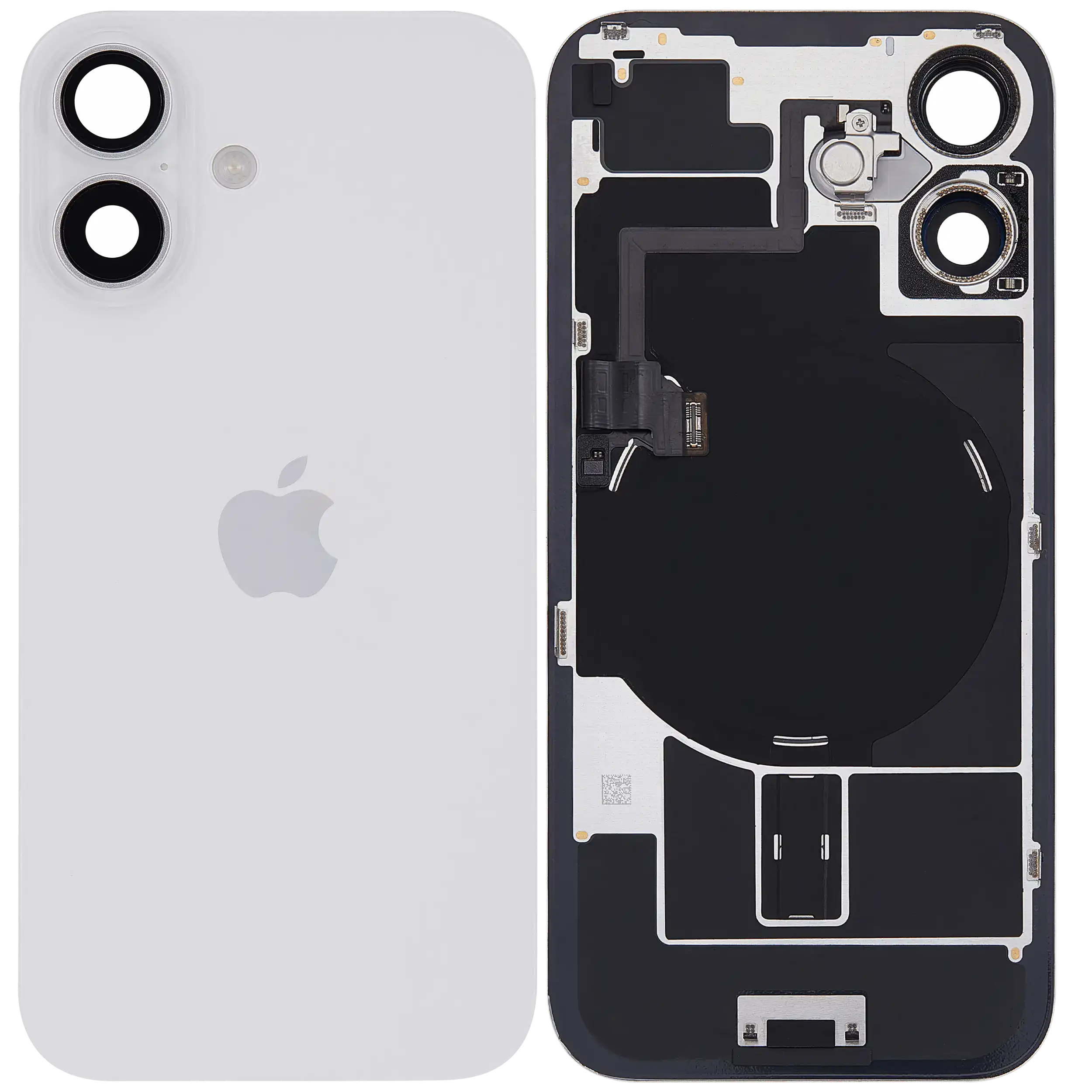Back Glass with MagSafe Magnet & NFC & Flashlight Flex For iPhone 16 (Genuine OEM) (UK / EU Version) (White) - Image 5