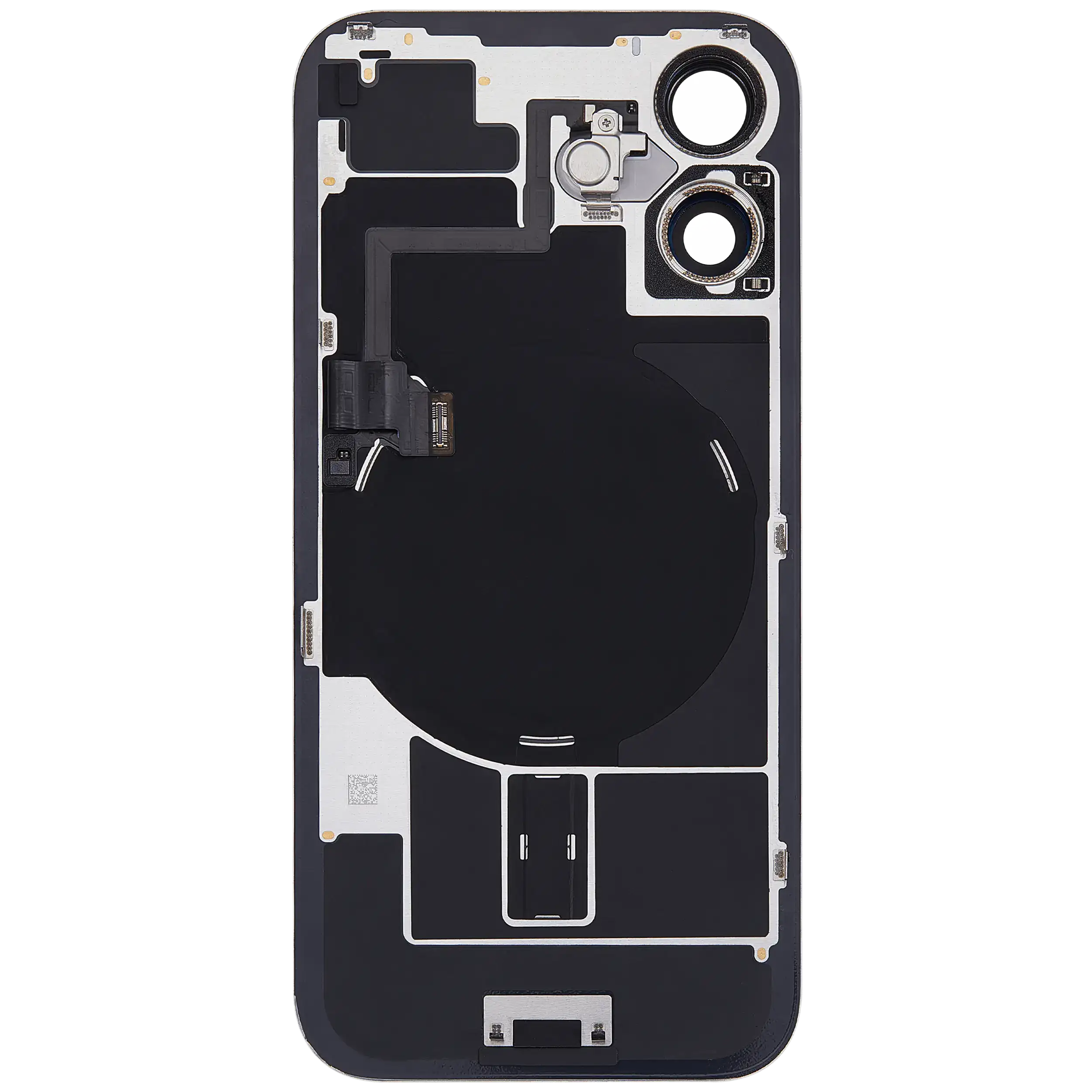 Back Glass with MagSafe Magnet & NFC & Flashlight Flex For iPhone 16 (Genuine OEM) (UK / EU Version) (White) - Image 4