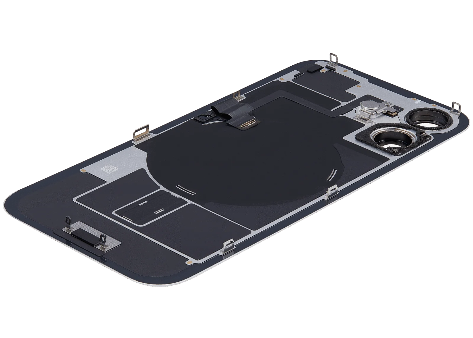 Back Glass with MagSafe Magnet & NFC & Flashlight Flex For iPhone 16 (Genuine OEM) (UK / EU Version) (White) - Image 3