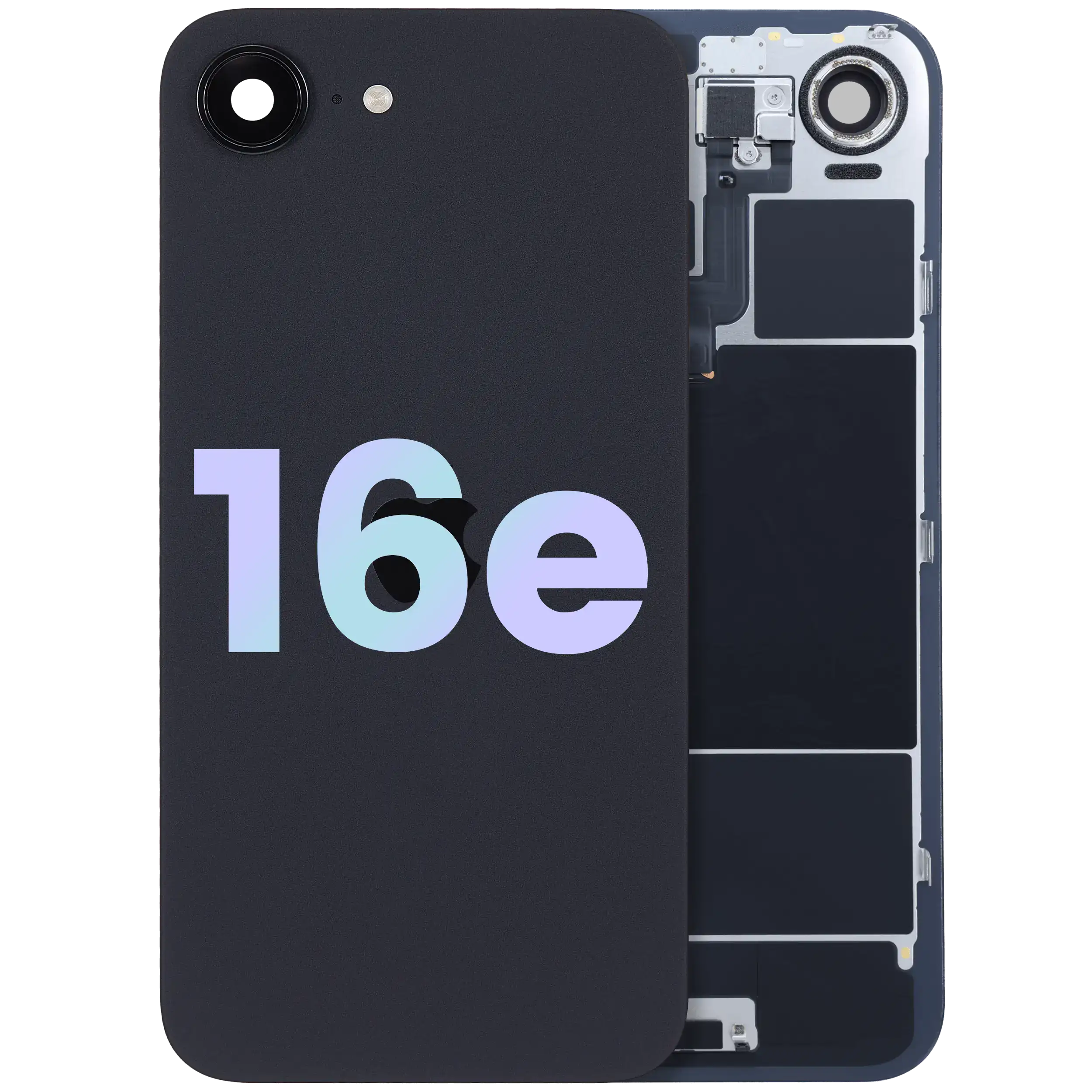 Back Glass with MagSafe Magnet & NFC & Flashlight Flex For iPhone 16e (Genuine OEM) (Black) - Image 4