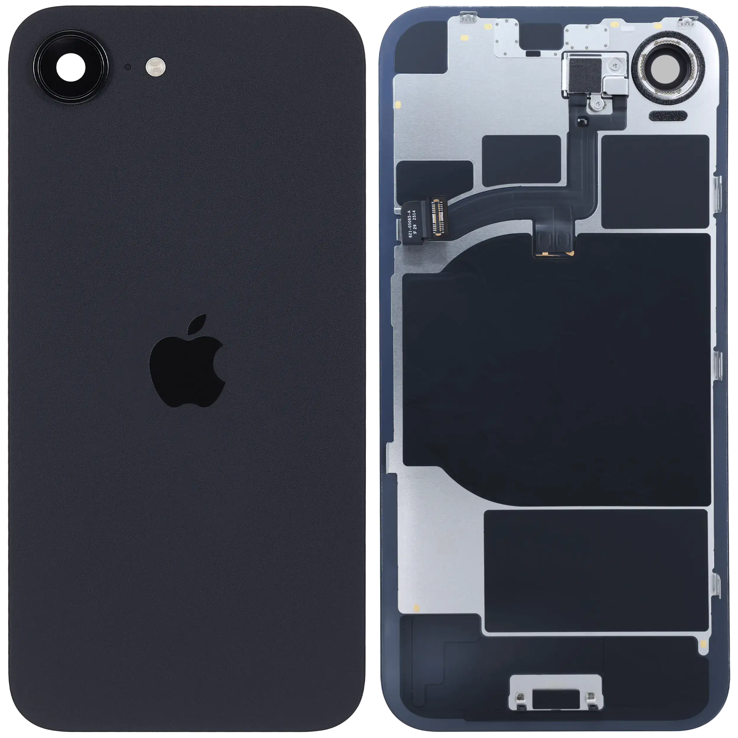 Back Glass with MagSafe Magnet & NFC & Flashlight Flex For iPhone 16e (Genuine OEM) (Black) - Image 7