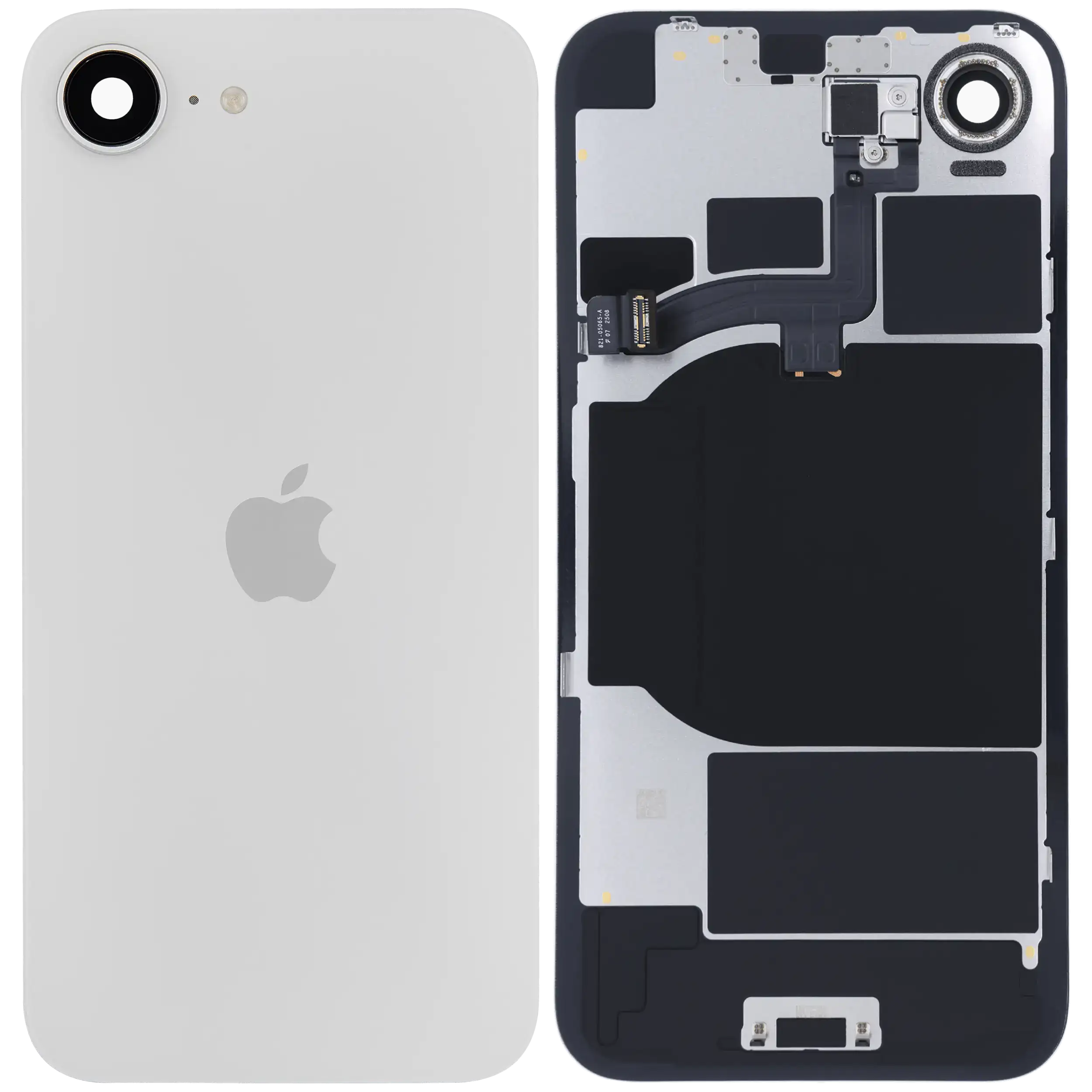 Back Glass with MagSafe Magnet & NFC & Flashlight Flex For iPhone 16e (Genuine OEM) (White) - Image 8