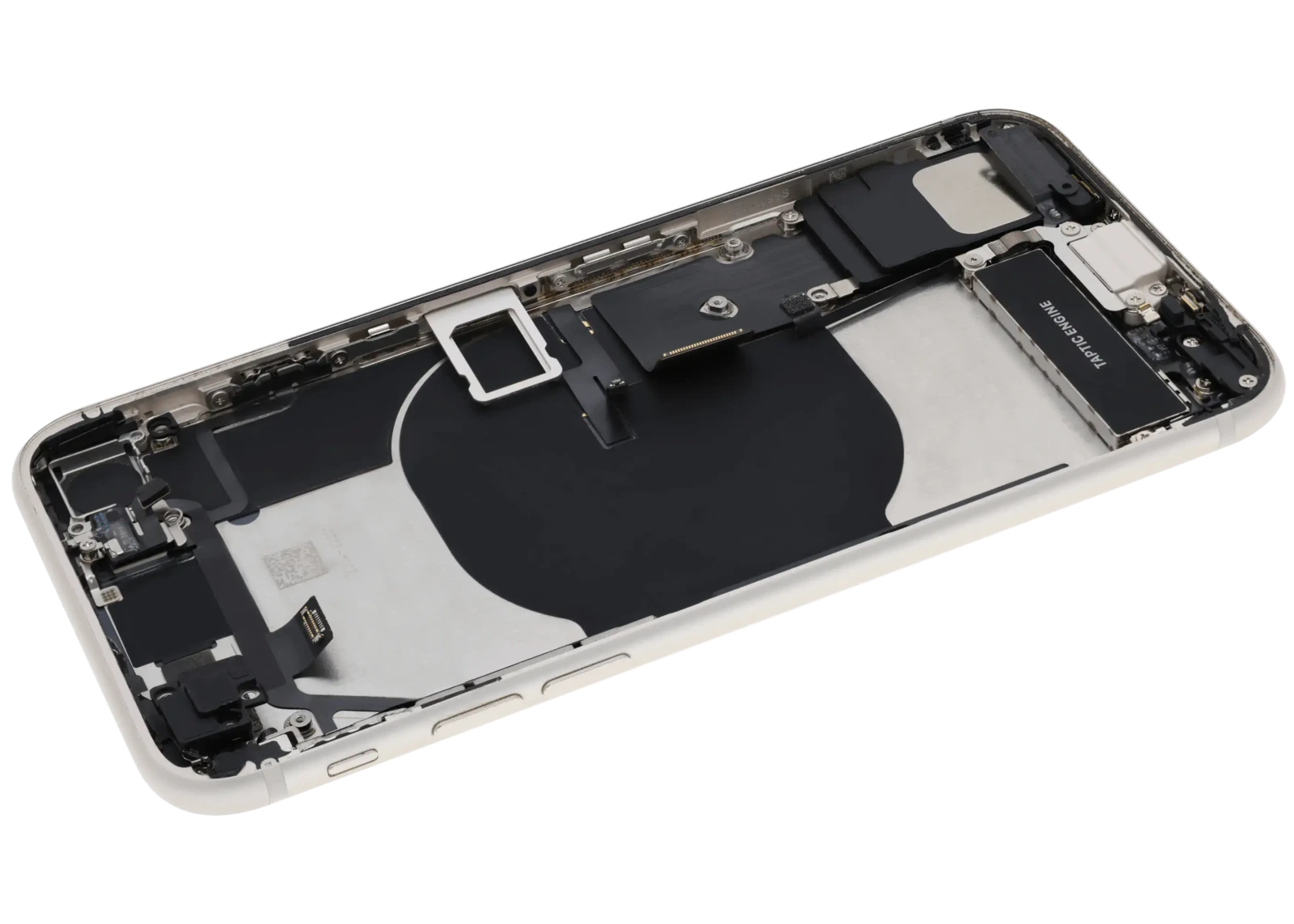 Back Housing W/ Charging Port Flex & Small Parts For iPhone SE (2022) (Used OEM Pull: Grade C) (Starlight) - Image 11