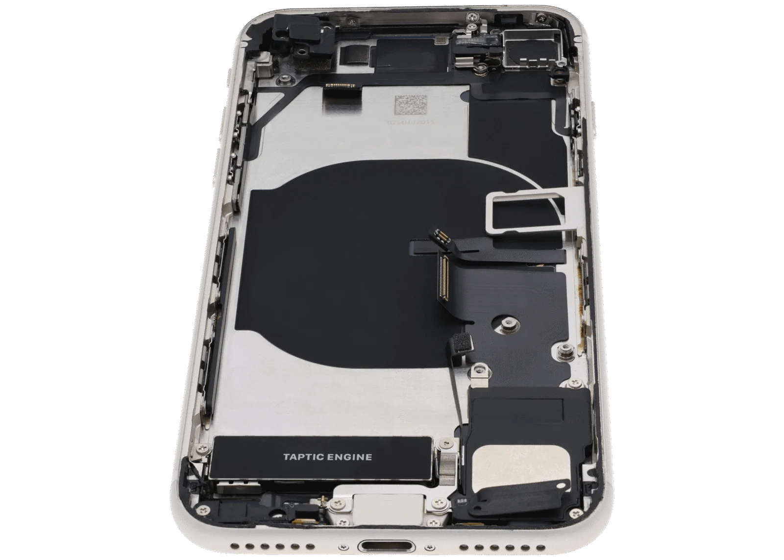 Back Housing W/ Charging Port Flex & Small Parts For iPhone SE (2022) (Used OEM Pull: Grade C) (Starlight) - Image 9