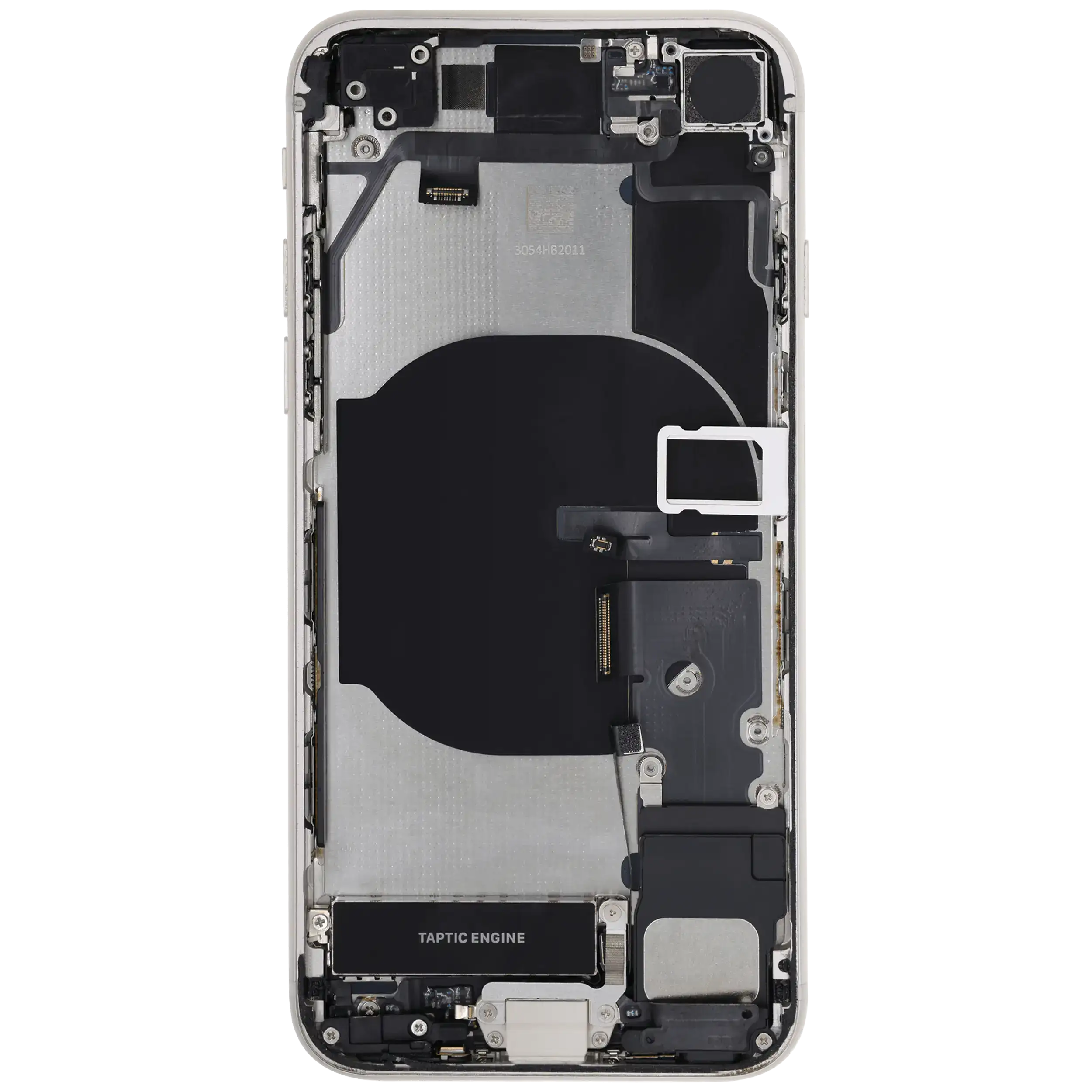 Back Housing W/ Charging Port Flex and Small Components Pre-Installed For iPhone SE (2022) (Used OEM Pull: Grade A) (Starlight) - Image 4