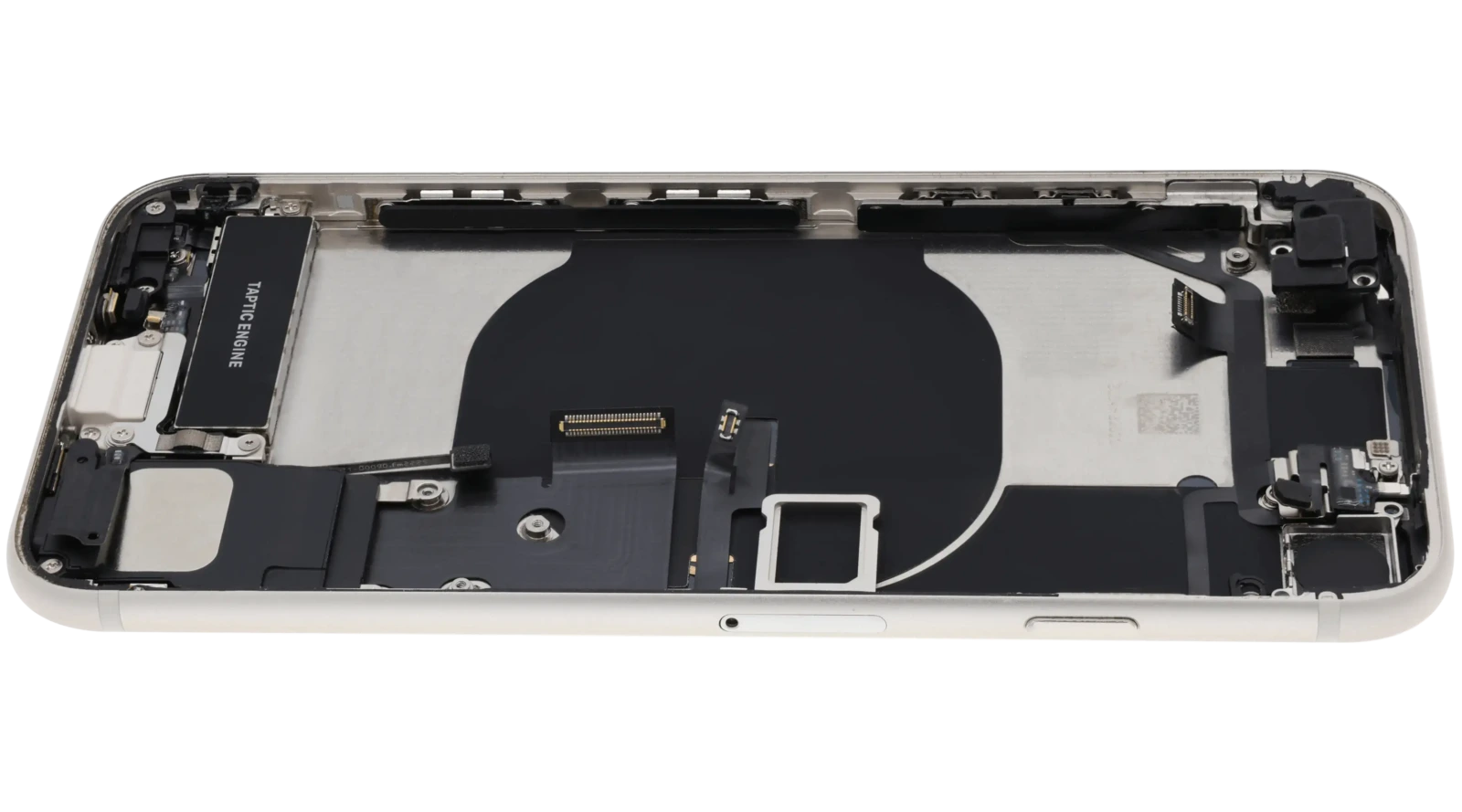 Back Housing W/ Charging Port Flex and Small Components Pre-Installed For iPhone SE (2022) (Used OEM Pull: Grade A) (Starlight) - Image 8