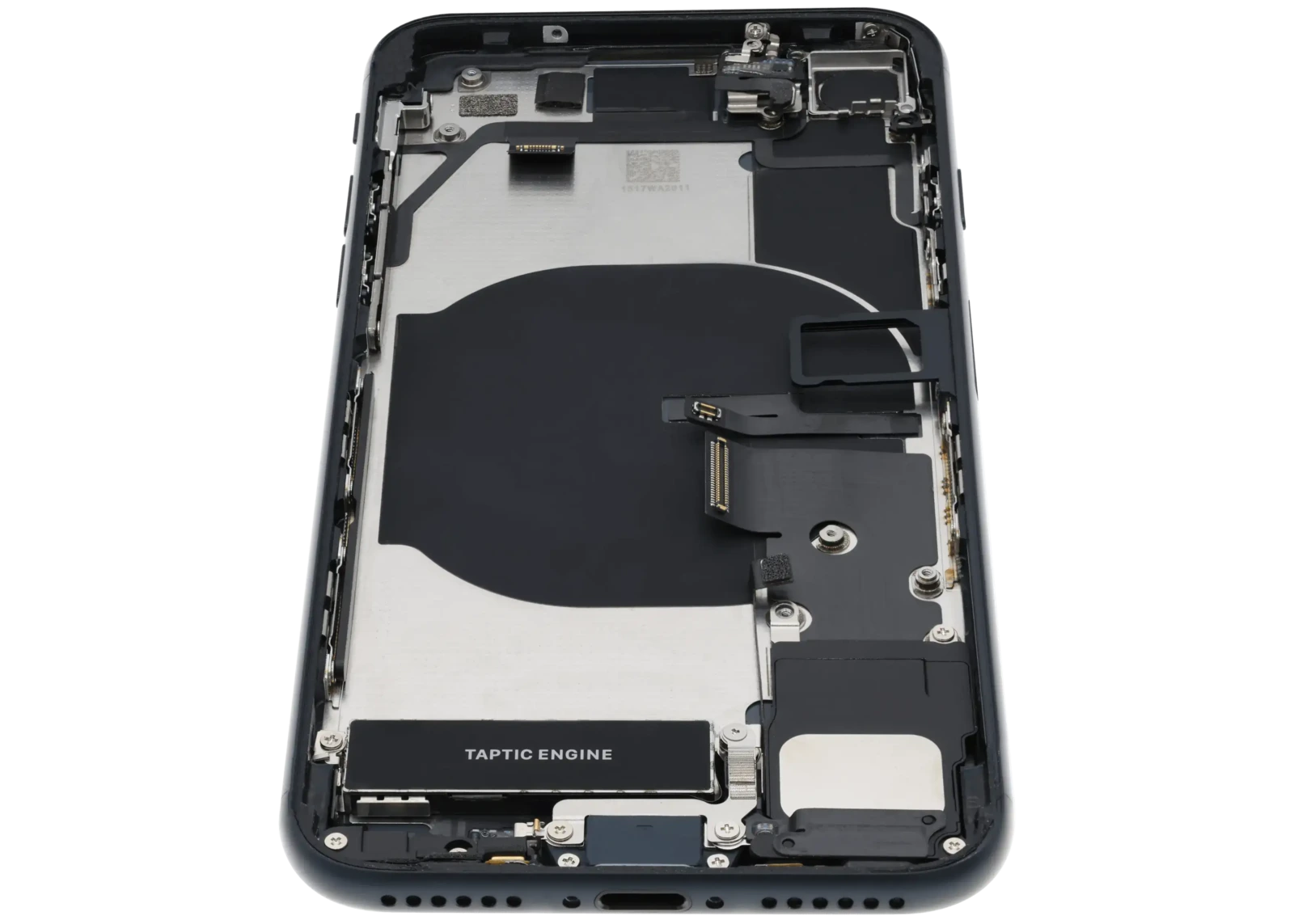 Back Housing W/ Charging Port Flex and Small Components Pre-Installed For iPhone SE (2022) (Used OEM Pull: Grade B) (Midnight) - Image 8