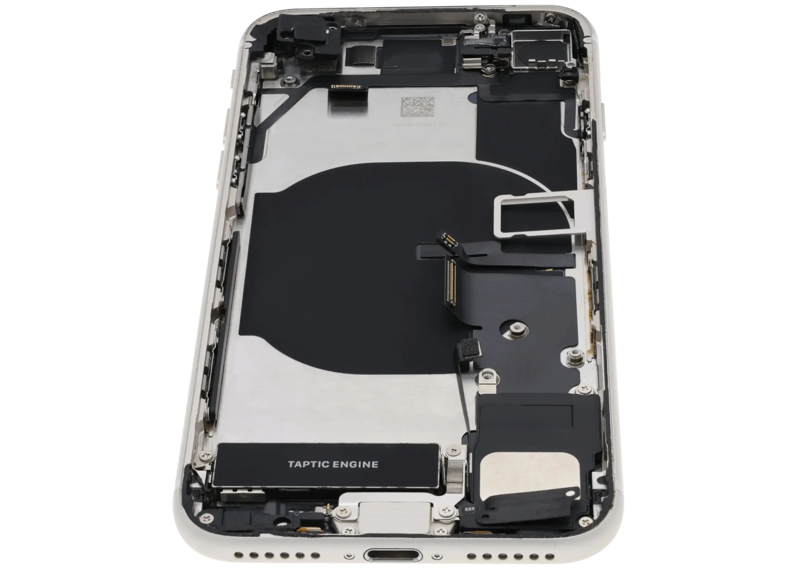 Back Housing W/ Charging Port Flex and Small Components Pre-Installed For iPhone SE (2022) (Used OEM Pull: Grade B) (Starlight) - Image 6