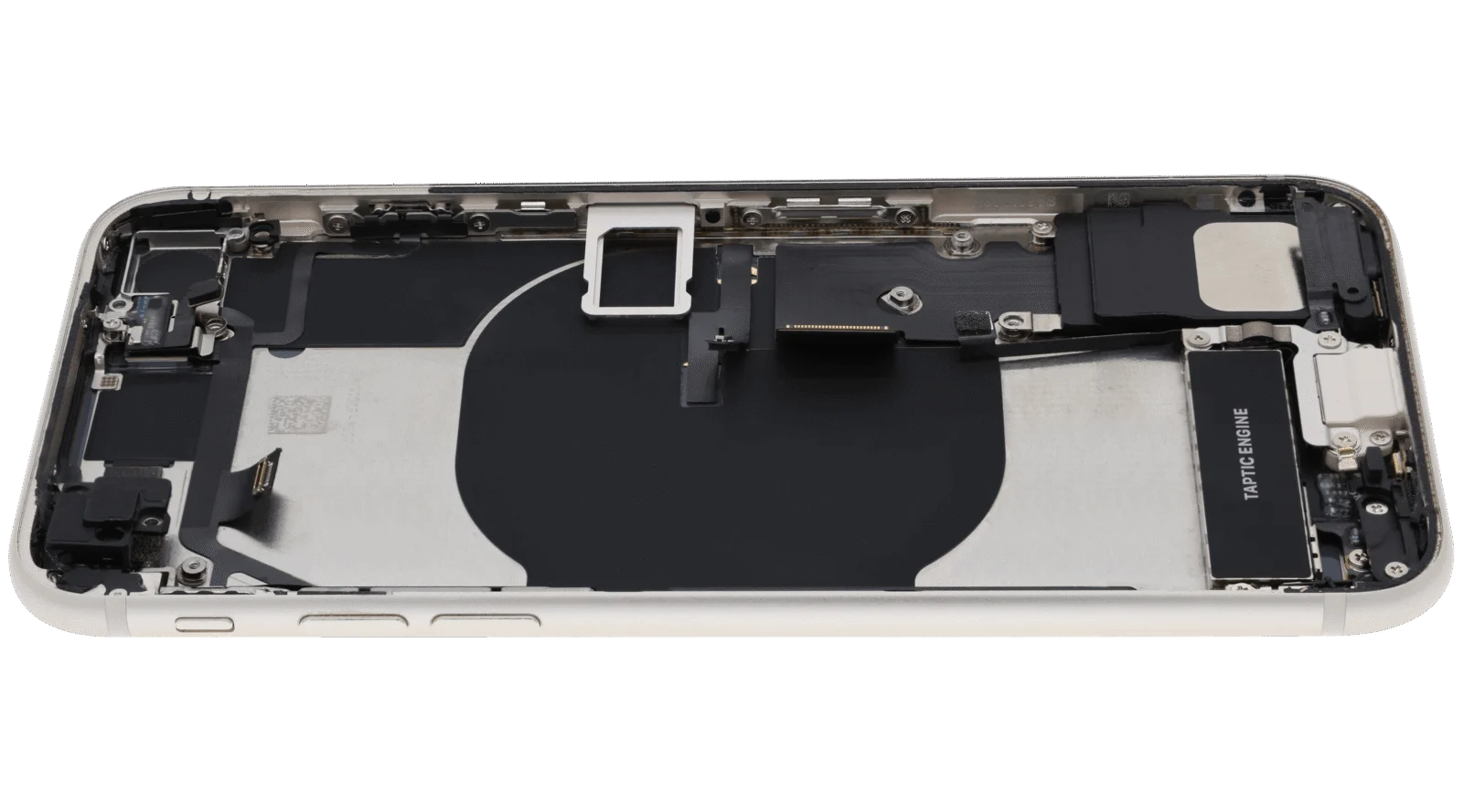 Back Housing W/ Charging Port Flex and Small Components Pre-Installed For iPhone SE (2022) (Used OEM Pull: Grade B) (Starlight) - Image 9