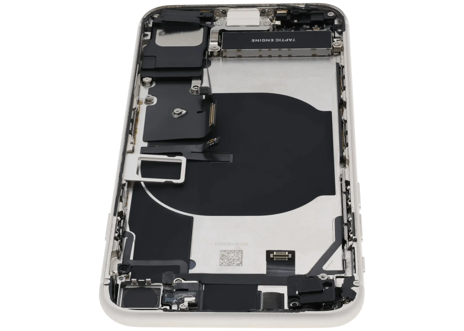 Back Housing W/ Charging Port Flex and Small Components Pre-Installed For iPhone SE (2022) (Used OEM Pull: Grade B) (Starlight) - Image 7
