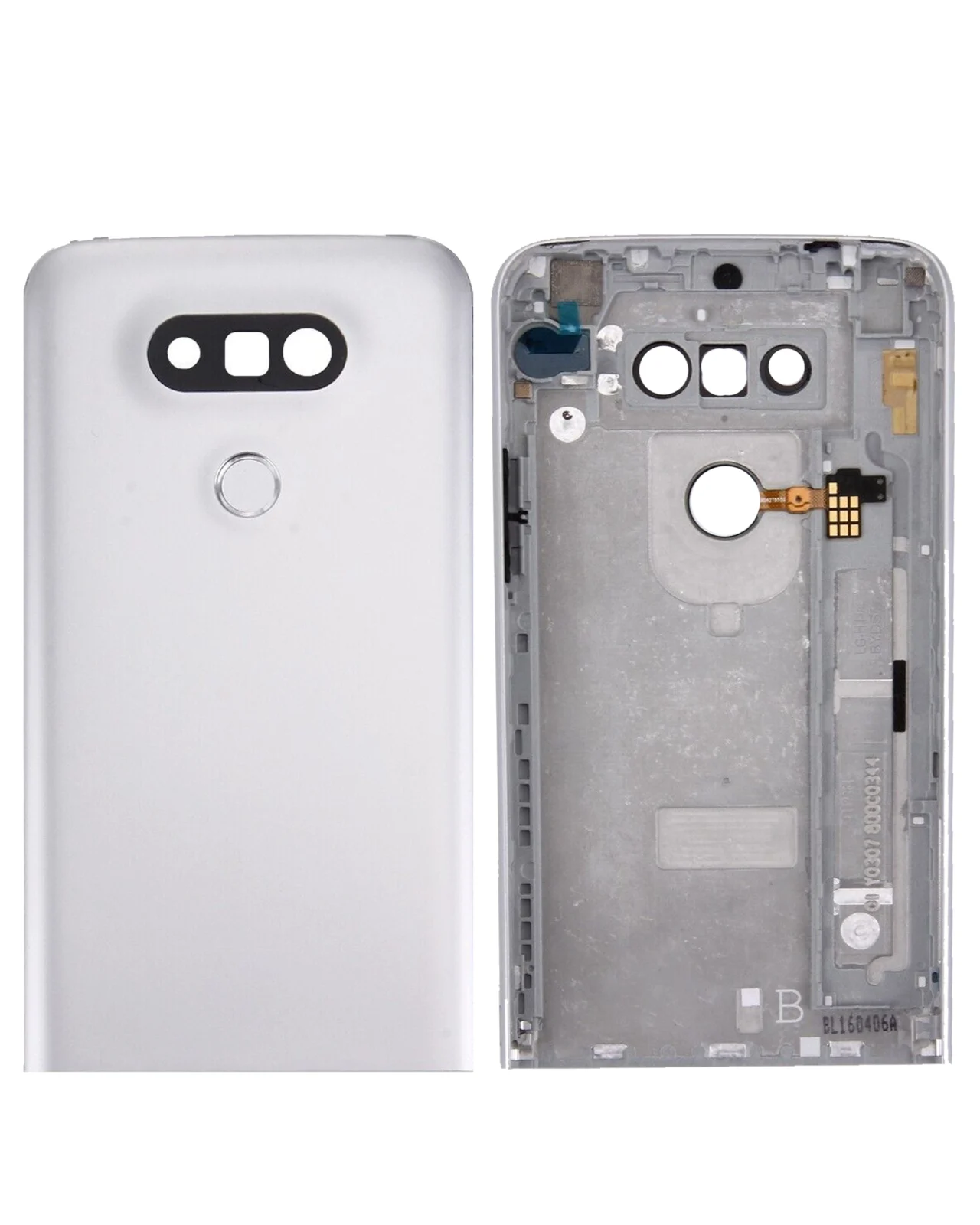 Back cover Glass For LG G5 (Genuine OEM) (Silver) - Image 2