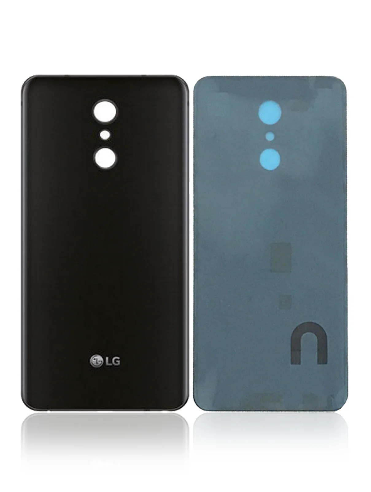 Back cover Glass For LG Stylo 4 (Genuine OEM) (Black) - Image 2