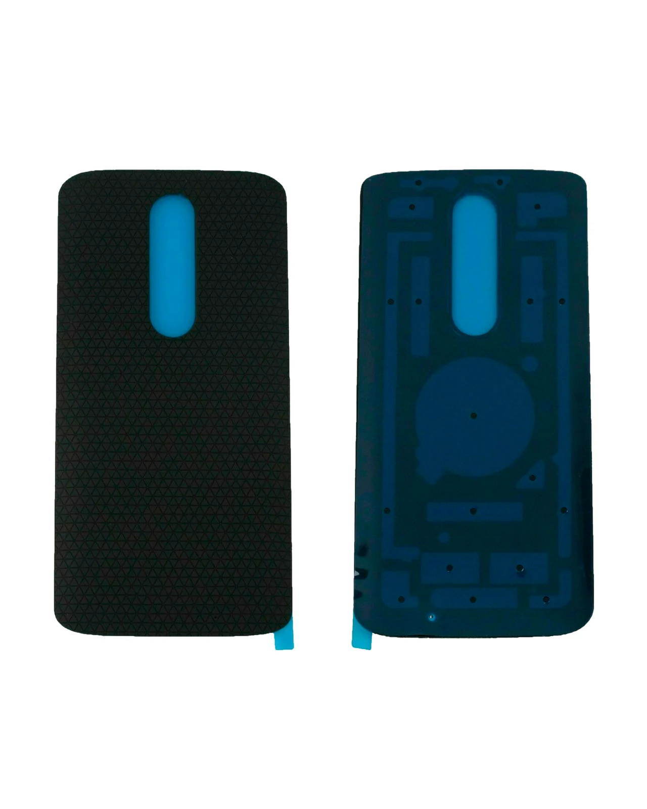 Back cover Glass For Motorola Droid Turbo 2 (XT1585 / XT1580 / XT1581 / 2015) (Used OEM Pull: Grade A) (Black) - Image 4