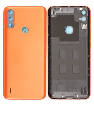 Back cover Glass For Motorola Moto E7 Power (XT2097-6 / 2021) (Coral Red)
