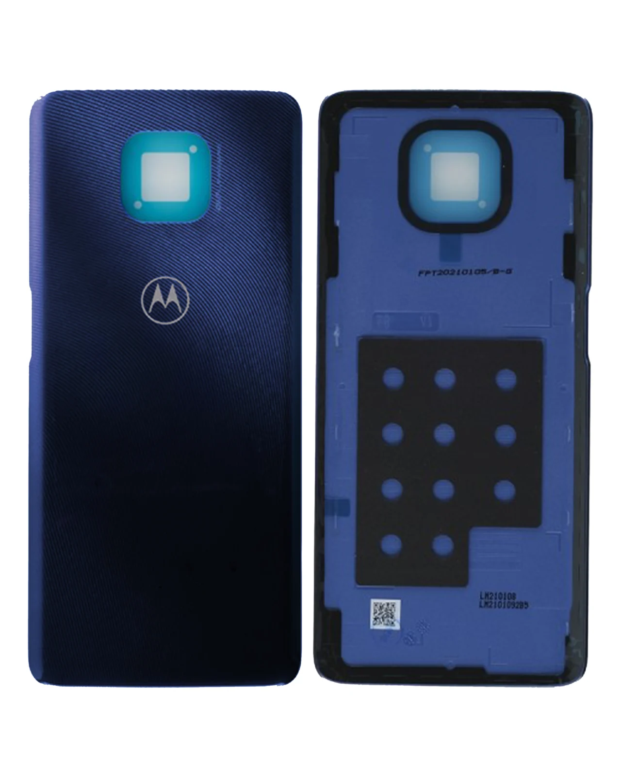 Back cover Glass For Motorola Moto G Power (XT2117 / 2021) (Genuine OEM) (Glowing Blue) - Image 3