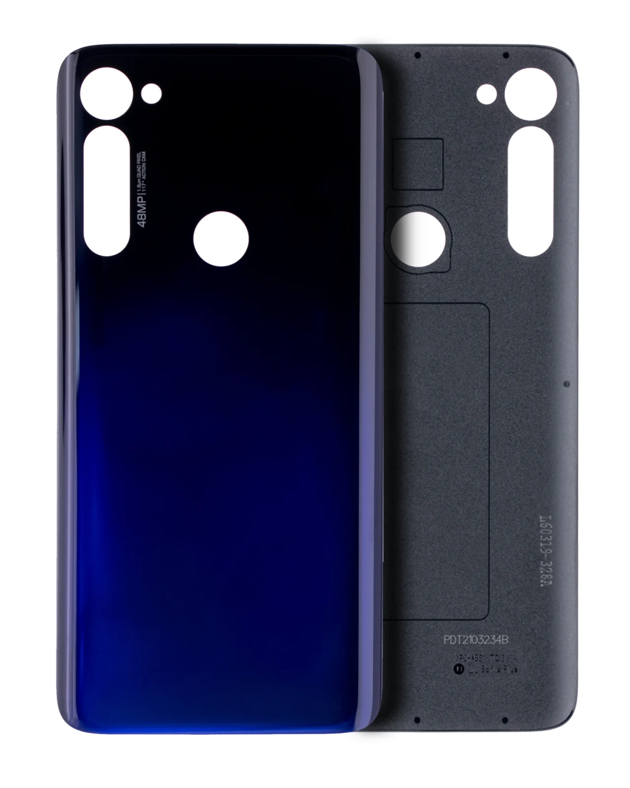 Back cover Glass For Motorola Moto G Stylus 6.4" (XT2043 / 2020) (Genuine OEM) (Mystic Indigo) - Image 9