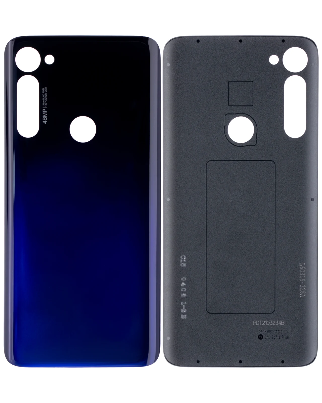 Back cover Glass For Motorola Moto G Stylus 6.4" (XT2043 / 2020) (Genuine OEM) (Mystic Indigo)