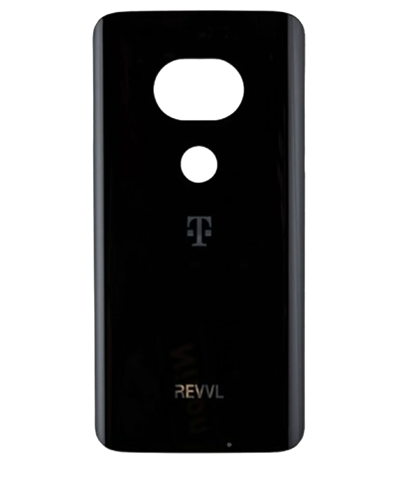 Back cover Glass For Motorola Moto G7 Plus Revvl (XT1965-T / 2019) (Genuine OEM) (Black) - Image 3