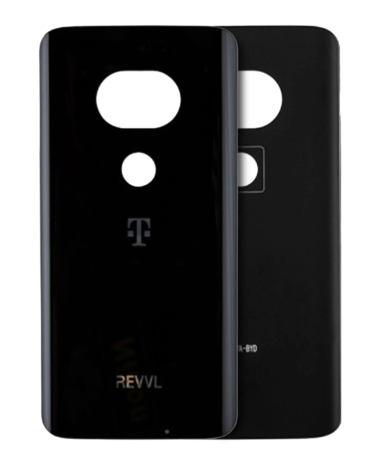 Back cover Glass For Motorola Moto G7 Plus Revvl (XT1965-T / 2019) (Genuine OEM) (Black) - Image 4