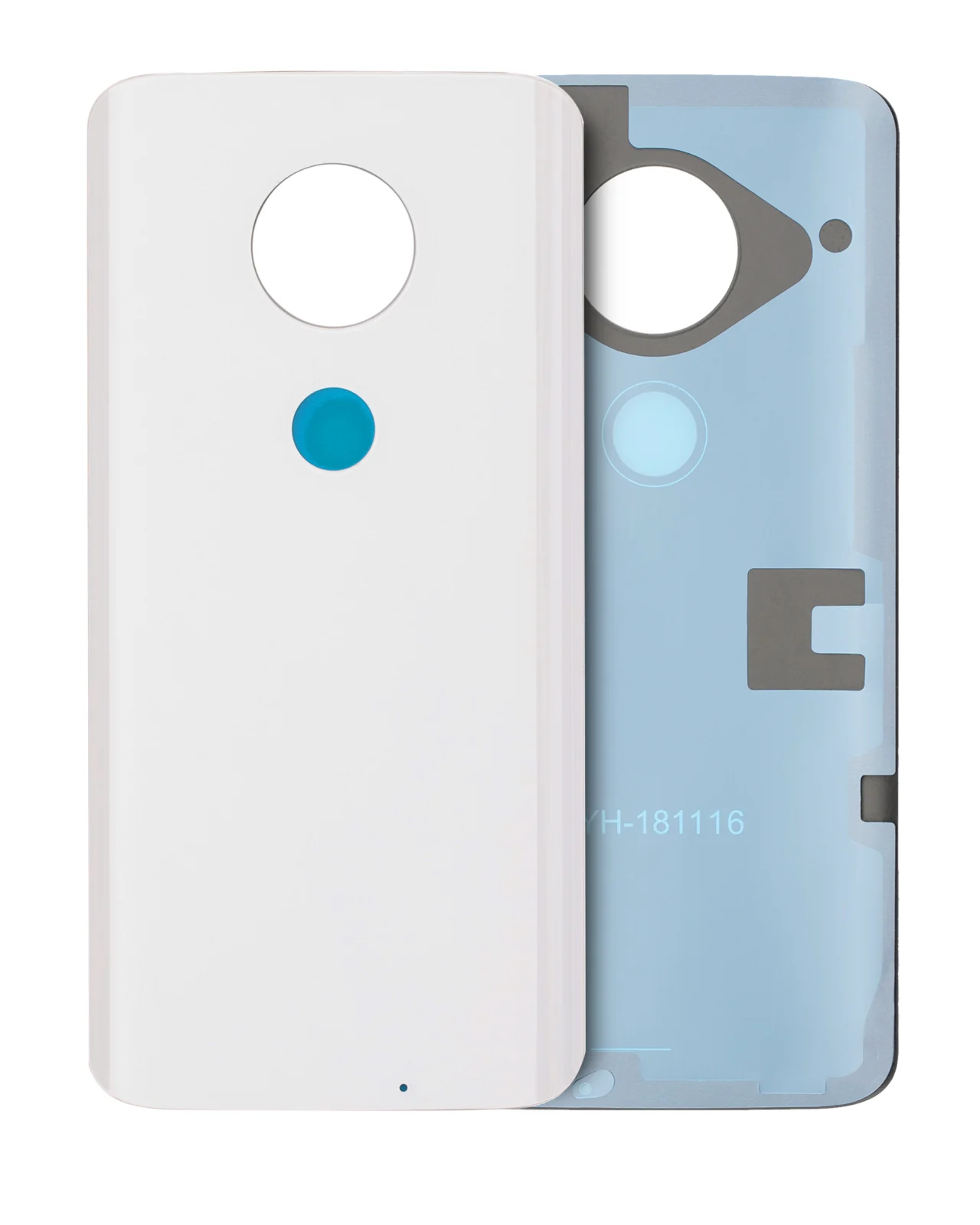 Back cover Glass For Motorola Moto G7 (XT1962 / 2019) (Clear White) - Image 9