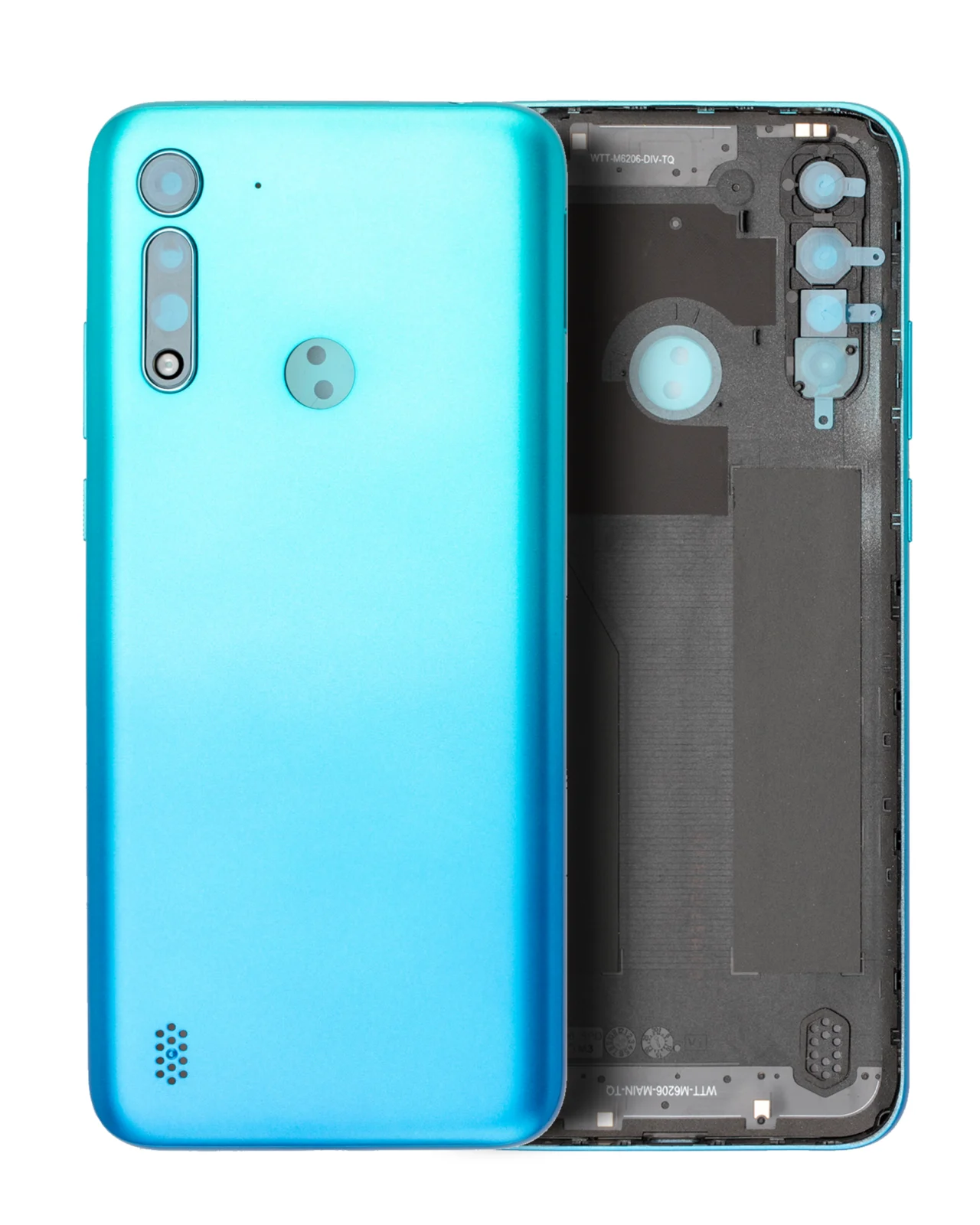 Back cover Glass For Motorola Moto G8 Power Lite (XT2055 / 2020) (Arctic Blue) - Image 10