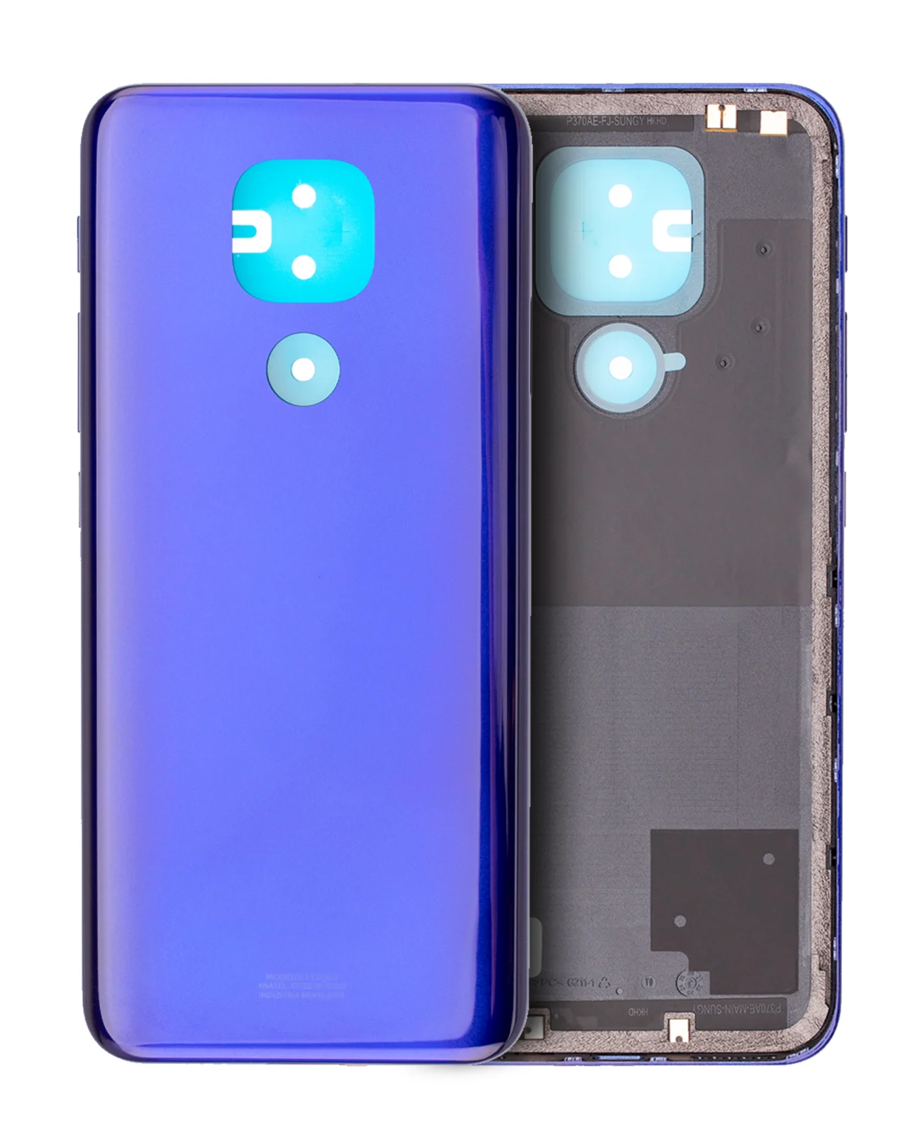 Back cover Glass For Motorola Moto G9 Play (XT2083 / 2020) (Sapphire Blue) - Image 10
