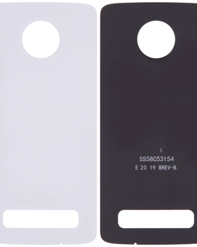 Back cover Glass For Motorola Moto Z4 (XT1980-3 / XT1980-4 / 2019) (Genuine OEM) (White)