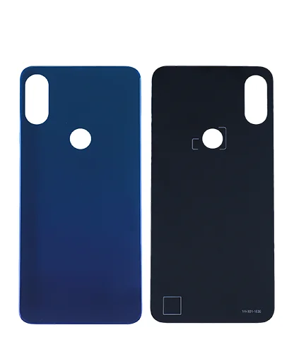 Back cover Glass For Motorola One (XT1941 / 2018) / Moto P30 (XT1943 / 2018) (Blue) - Image 2