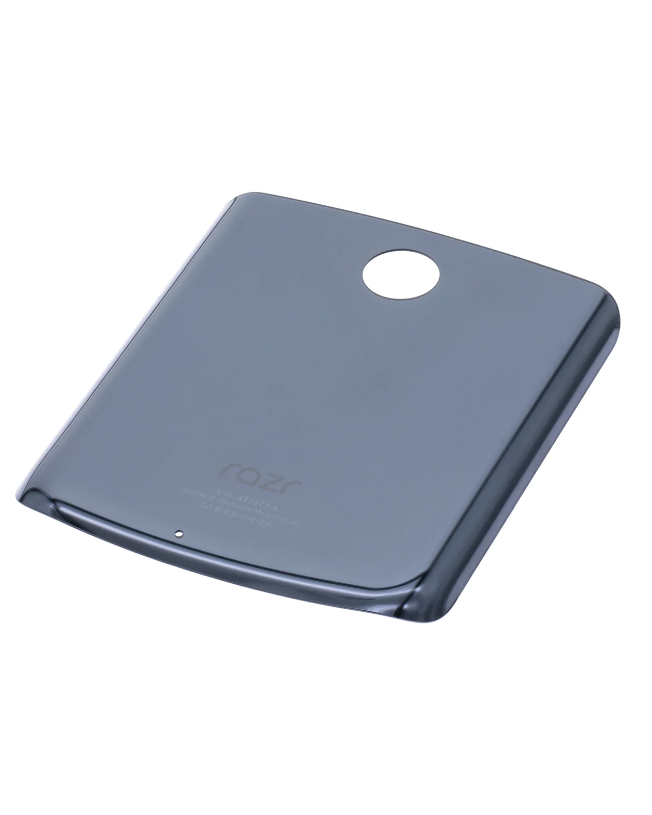 Back cover Glass For Motorola Razr 5G (XT2071 / 2020) (Genuine OEM) (Polished Graphite) - Image 2