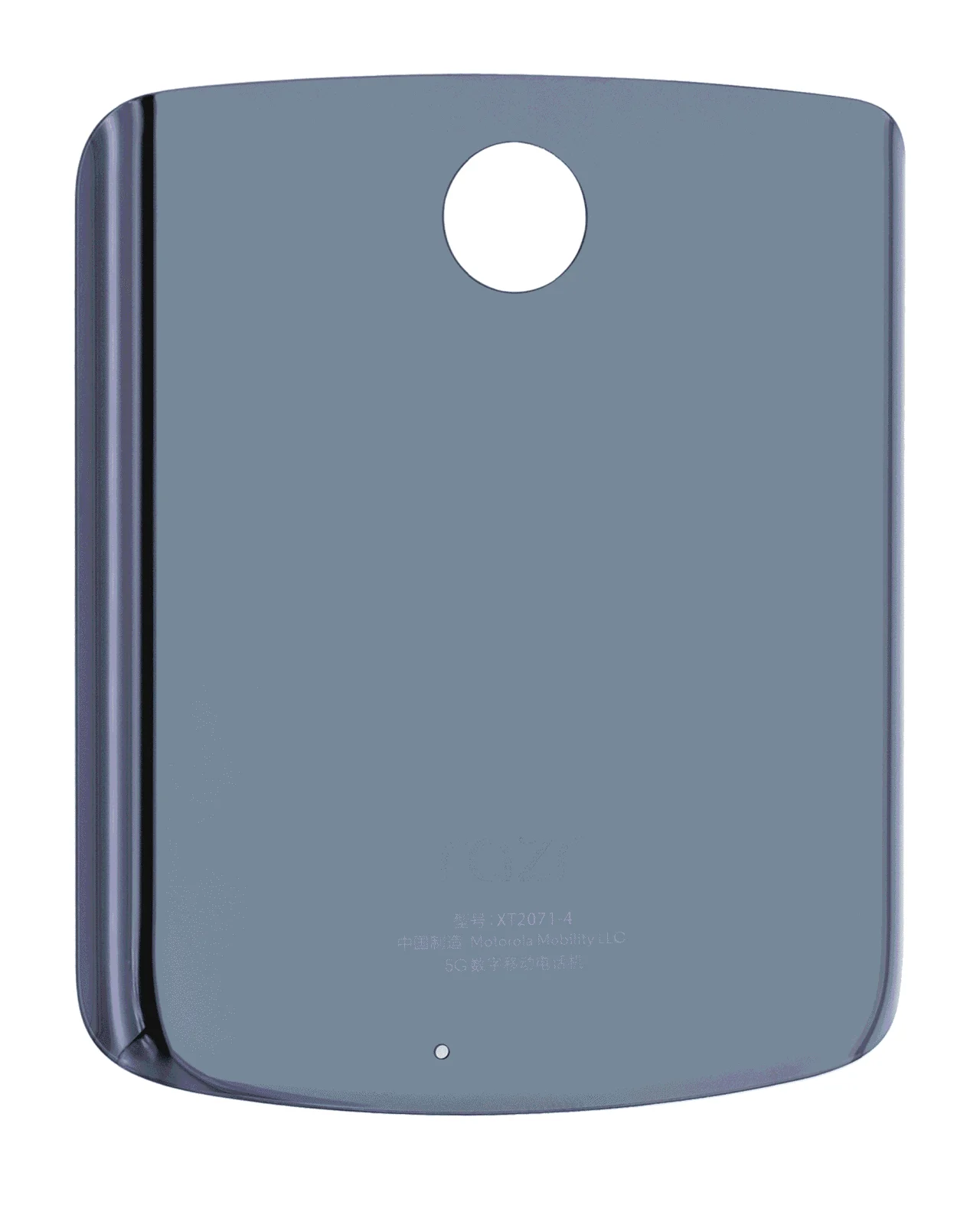 Back cover Glass For Motorola Razr 5G (XT2071 / 2020) (Genuine OEM) (Polished Graphite) - Image 5