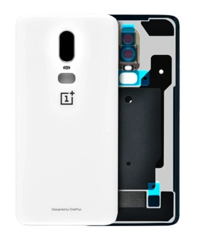 Back cover Glass For OnePlus 6 (A6000 / A6003) (Genuine OEM) (Silk White)