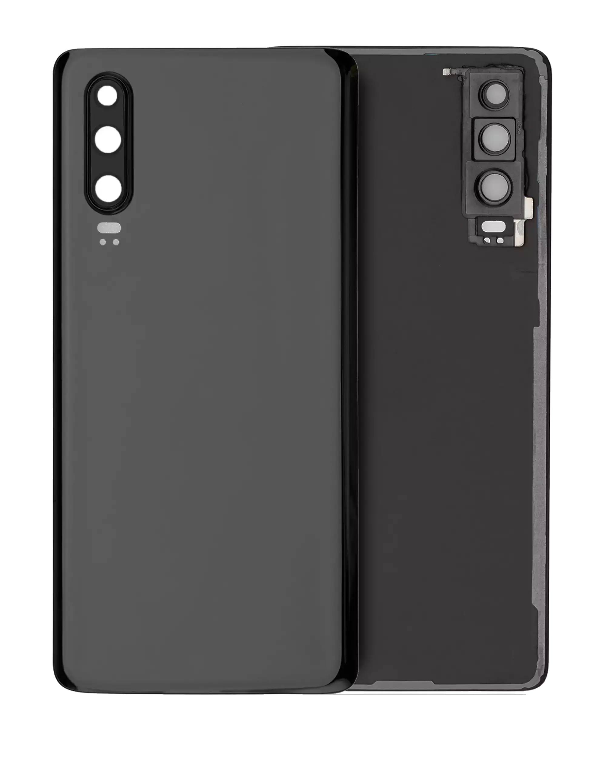 Back cover Glass With Camera Lens For Huawei P30 (Black) - Image 9