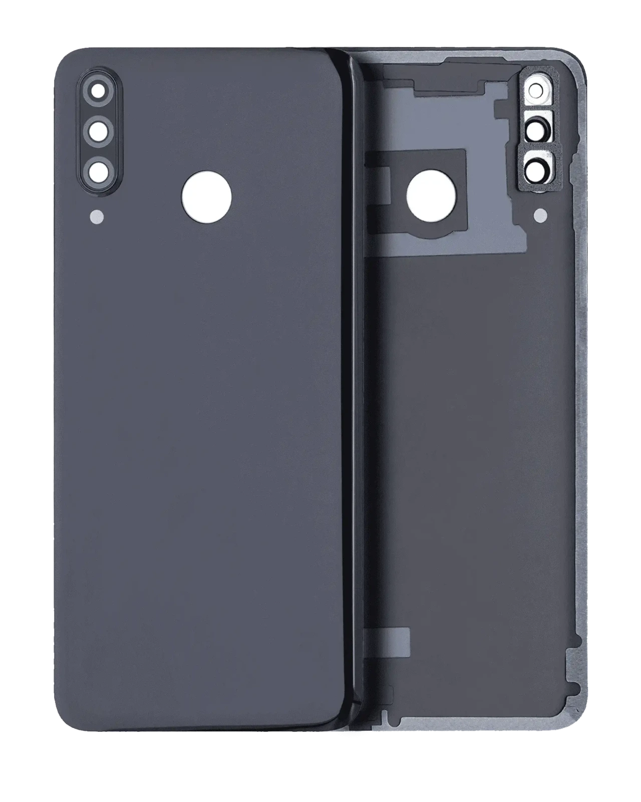Back cover Glass With Camera Lens For Huawei P30 Lite / Nova 4E (4GB RAM / Without Logo) (Midnight Black) - Image 9
