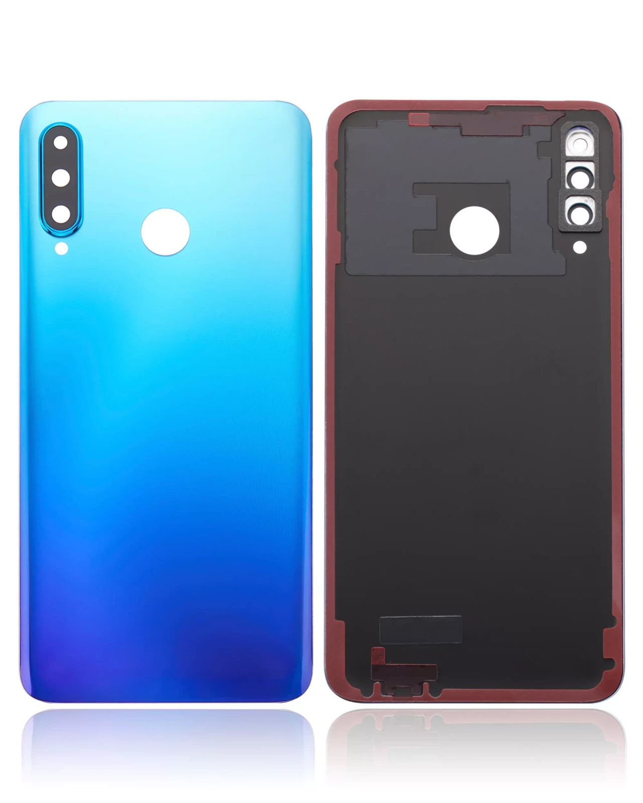 Back cover Glass With Camera Lens For Huawei P30 Lite / Nova 4E (4GB RAM / Without Logo) (Peacock Blue)