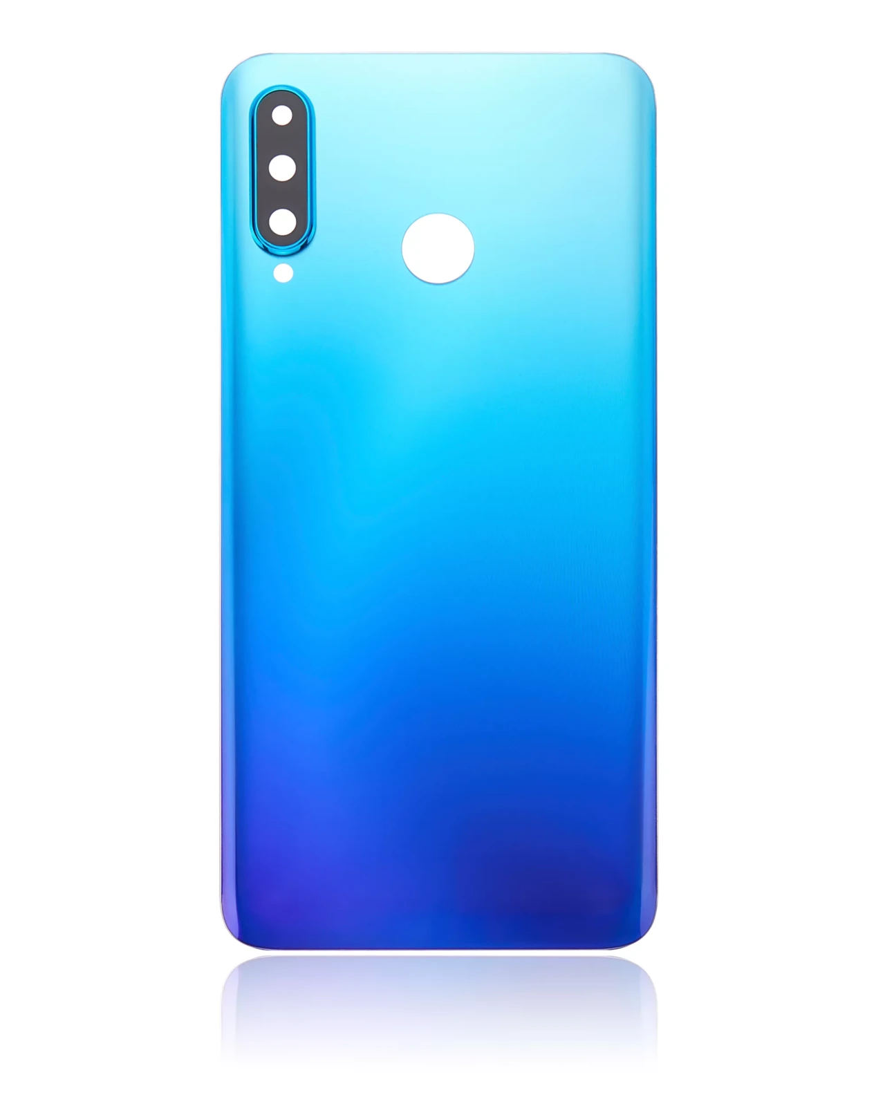 Back cover Glass With Camera Lens For Huawei P30 Lite / Nova 4E (4GB RAM / Without Logo) (Peacock Blue) - Image 2