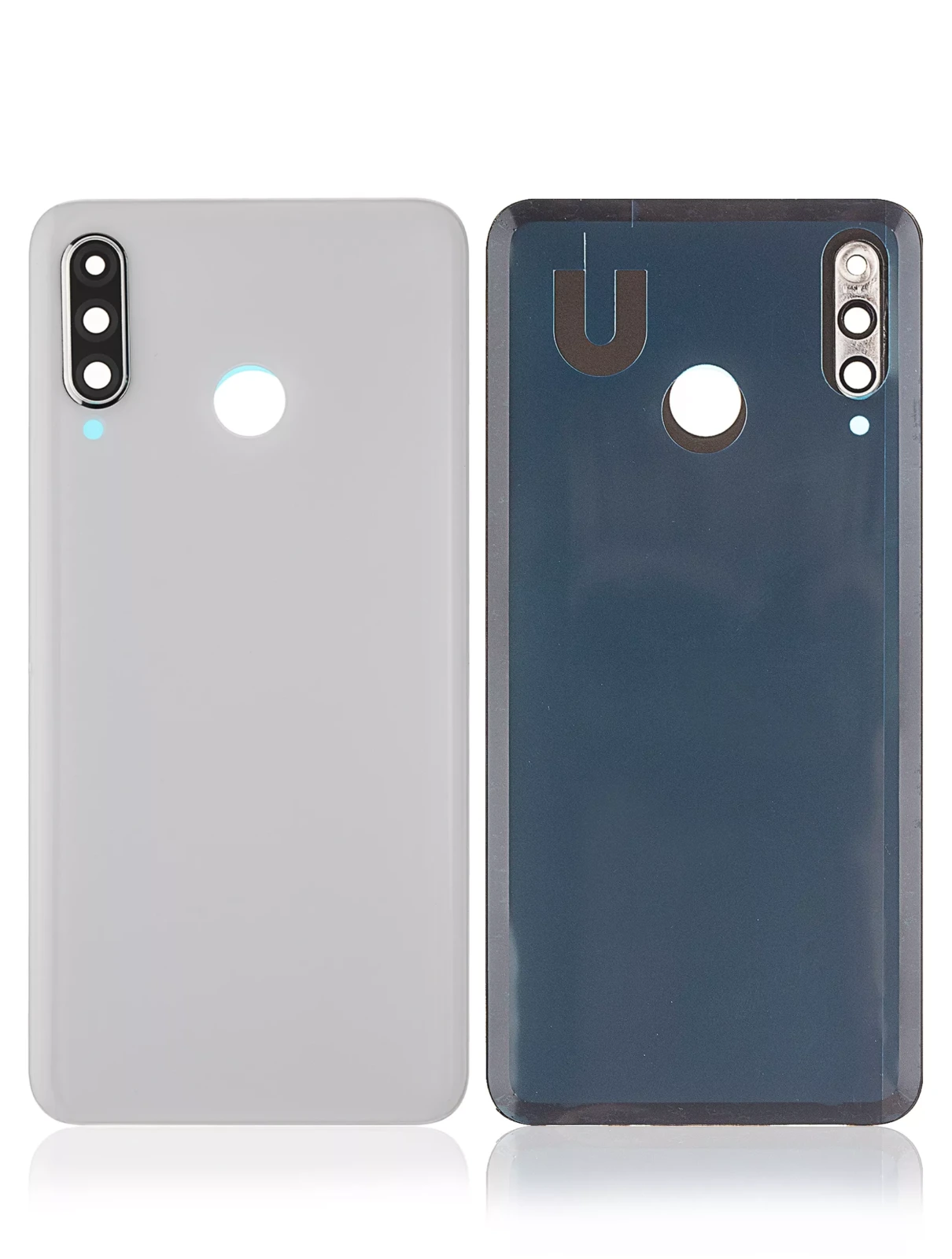 Back cover Glass With Camera Lens For Huawei P30 Lite / Nova 4E (4GB RAM / Without Logo) (Pearl White) - Image 3
