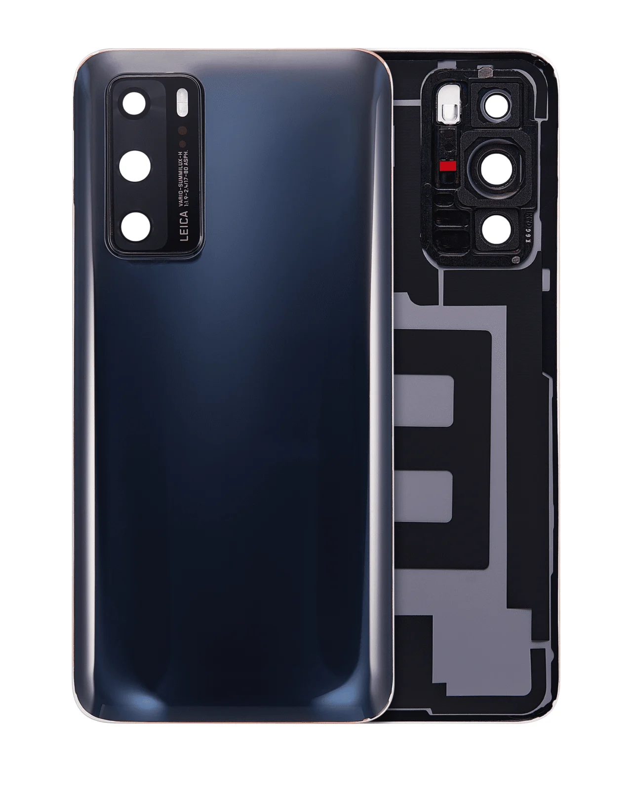 Back cover Glass With Camera Lens For Huawei P40 (Black) - Image 6