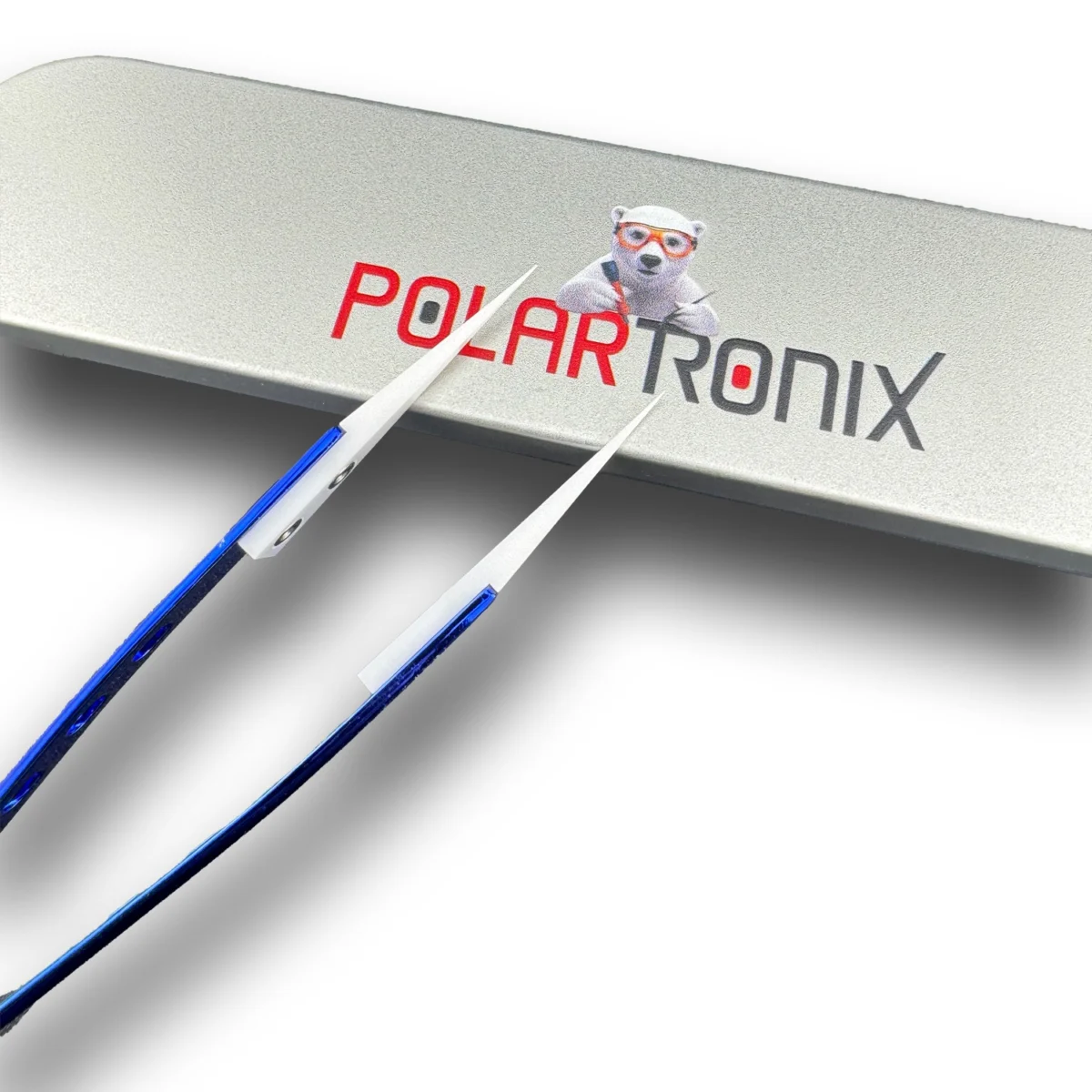 CT-01 Ceramic Precision Straight Tip Tweezer ESD Safe Anti-Static / Ultra Sharp Tip for Micro Soldering & Electronics Repair (PolarTronix) - Image 2