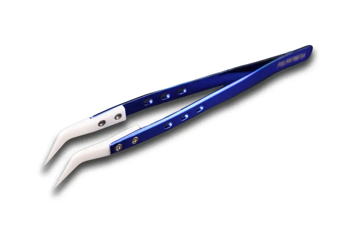 CT-02 Ceramic Precision Curved Tip Tweezer ESD Safe Anti-Static / Heat Resistant / Non-Magnetic for Micro Soldering / Electronics Repair (PolarTronix) - Image 2