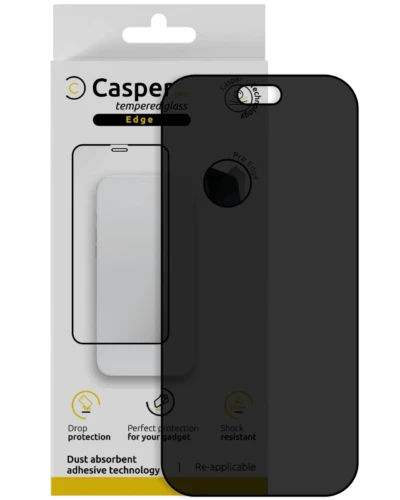 Casper Pro Edge Tempered Glass Compatible For iPhone 18 Pro (Retail Pack) (Privacy)