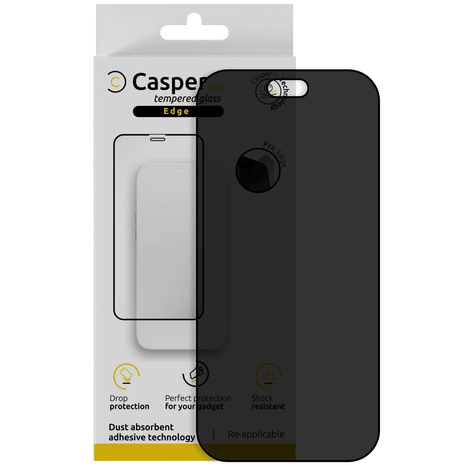 Casper Pro Edge Tempered Glass Compatible For iPhone 18 Pro (Privacy)