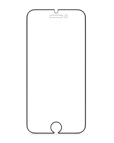 Casper Silicone Tempered Glass For iPhone 6 / 6S / 7 / 8 (Retail Pack) (Clear)