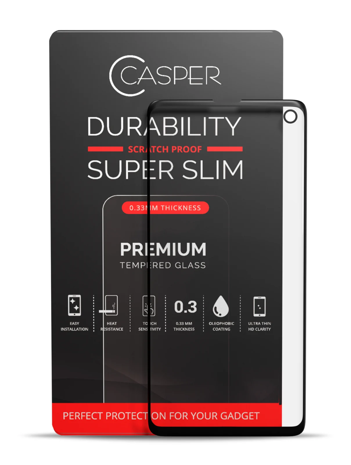 Casper Tempered Glass For Samsung Galaxy S10 5G (Retail Pack) (Clear) - Image 5